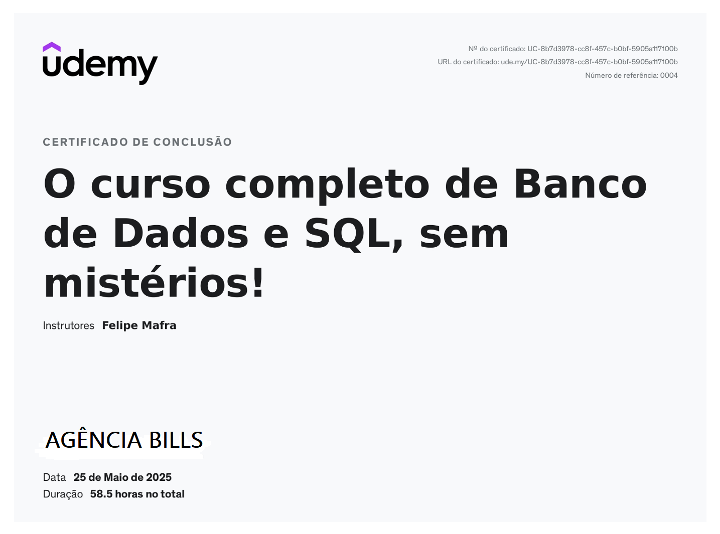 BANCO DE DADOS FELIPE MAFRA